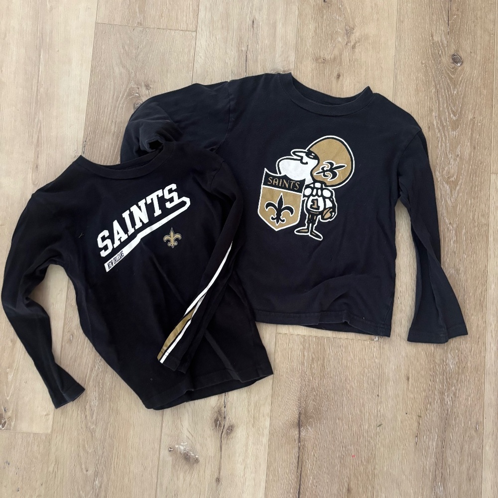 2 New Orleans Saint boys medium 5-6